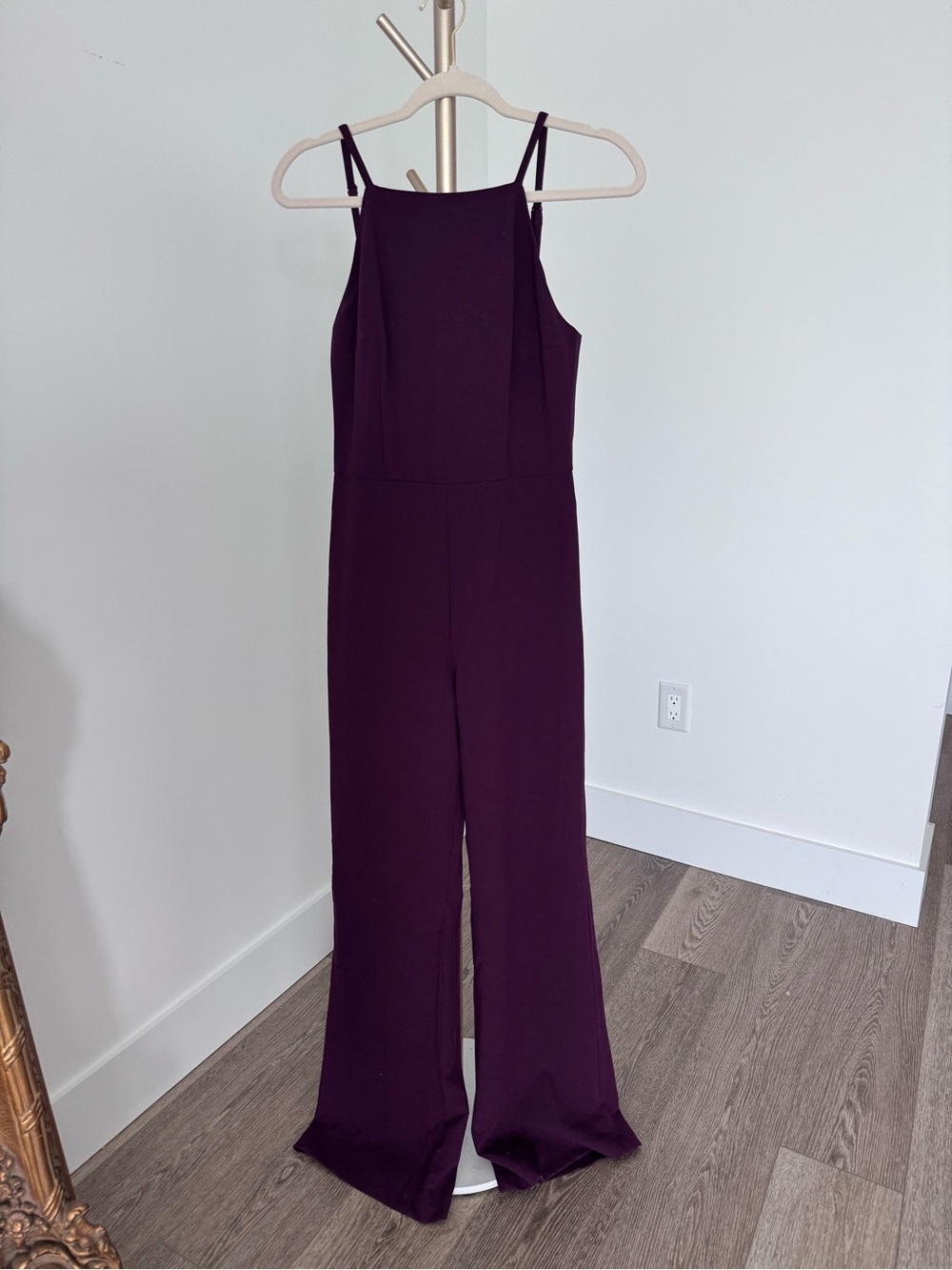 French Connection Sleeveless Wide-Leg Jumpsuit in Plum